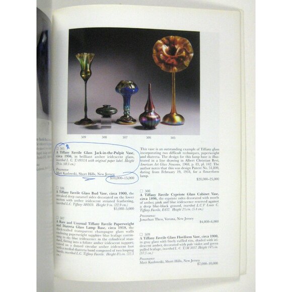 Sothebys Auction Catalog 1994 New York 20th Century Decorative Art 6628 Tiffany - Picture 7 of 8